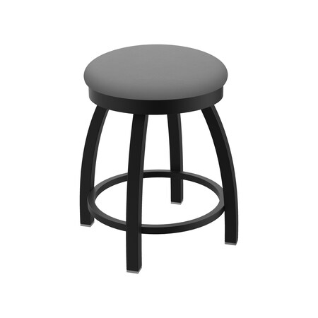 18 Swivel Vanity Stool,Black Wrinkle,Canter Grey Seat